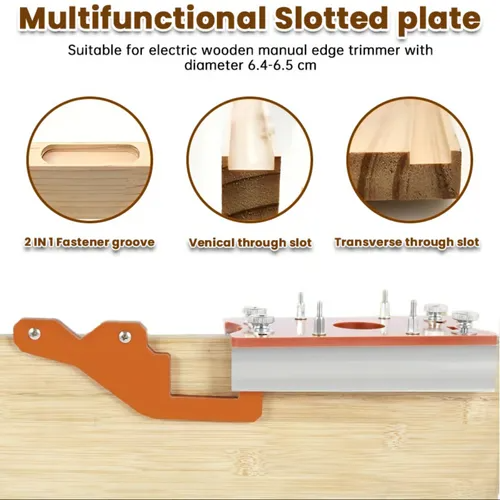 2 in 1 Wood Router Slotting Locator Accurate Slotted Base Slotting Machine Bracket Edge Trimmer Milling Curve Cutting Tools