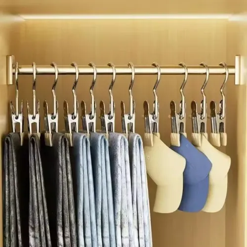 Stainless Steel Clothespins Laundry Clothes Pegs Hook Portable Hanging Clothes Clip Pants Socks Storage Clip