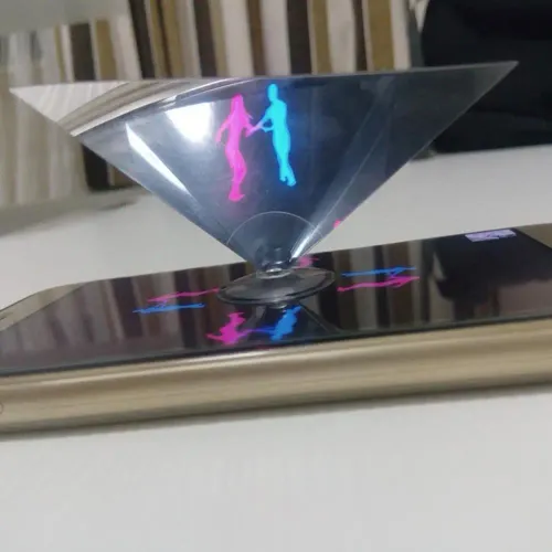 3PCS Smartphone Hologram Advertise 3D Holo Box Holographic Pyramid Phone Type Tablet Box Showcase Display Mobile For Iphone