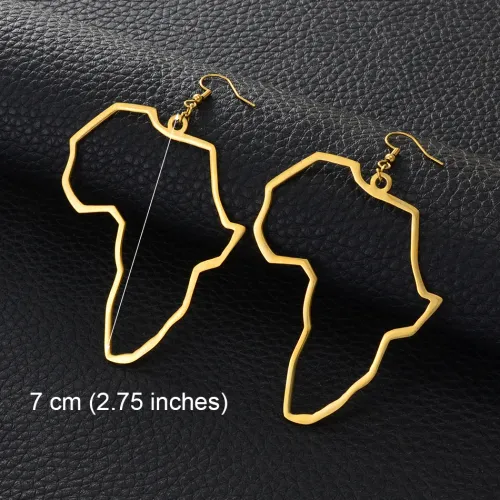 👑 Wear Your Heritage: The Hottest Africa Map Earrings! ✨