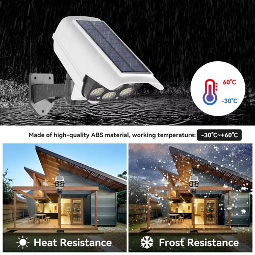 Solar-powered motion-sensing security light with human presence detection and simulated voice monitoring