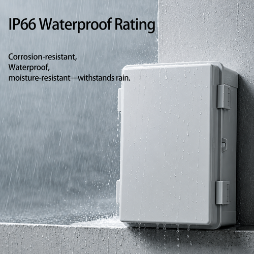 IP66 Waterproof ABS Junction Box Electrical Enclosure Outdoor Power Distribution Box Gray Transparent