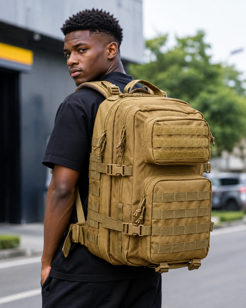 Multifunctional 45L Tactical Molle Rucksack 3 Day Bug Out Pack for Outdoor Hiking Camping Fitness & Daily Work