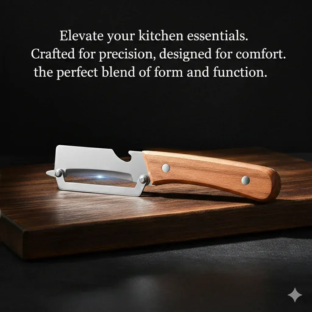 Stainless Peeler | High-Grade Durability | Clean, Precision Peeling + Bottle Opener