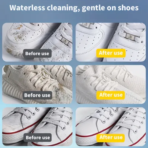 Japan Cleaning Research Institute presents:White Shoe Foam Cleaner-200ml for Sneakers Canvas & Faux - No-Rinse Formula, Stain Remover & Whitening Mousse Effortless Cleaning
