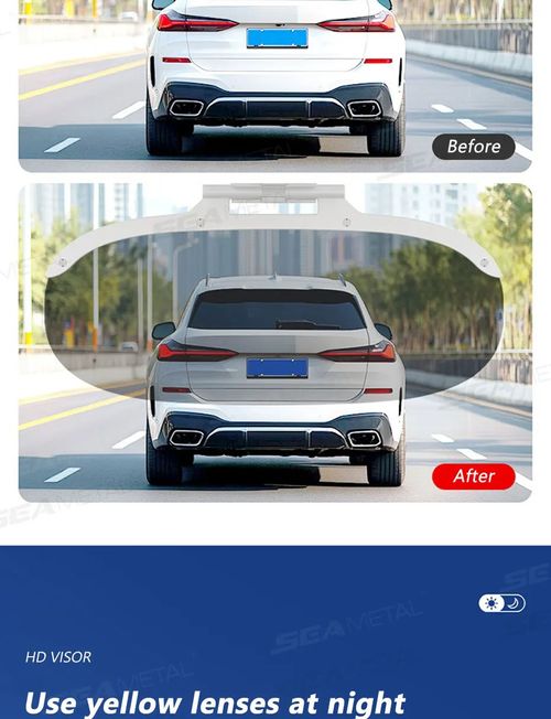 AUTOMECHANIST Car Sun Visor Goggle Anti-UV Anti-Dazzle Auto Sun Visor Plate Extender 360 Rotatable Safety Driving Day and Night