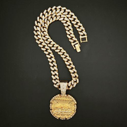 A Popular Large-Sized Hip-Hop Pendant Necklace With Full Diamonds From Europe And America For The Last Supper