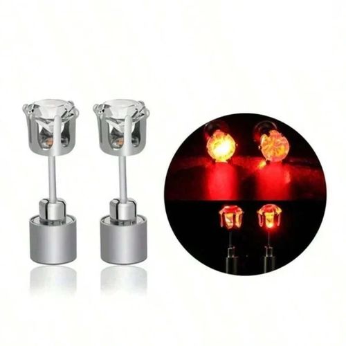 A pair Stylish LED-illuminated crown earrings