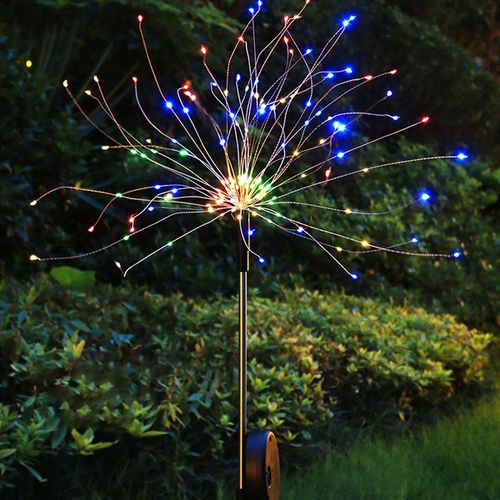 90LED Solar Fireworks Light Outdoor Fairy Garden Lights 8 Lighting Modes DIY Starburst Solar Lamps Holiday Decorative Lights