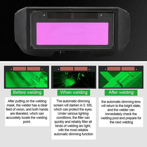 1pc Auto Darkening Welding Goggle Glasses - Advanced Automatic Light Change Technology for Enhanced Eyes Protection