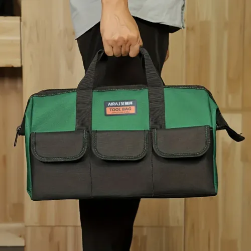 13 16 18 - inch tool bag, strong and multifunctional 1680D Oxford cloth electrician bag, multi-pocket anti-fall storage bag