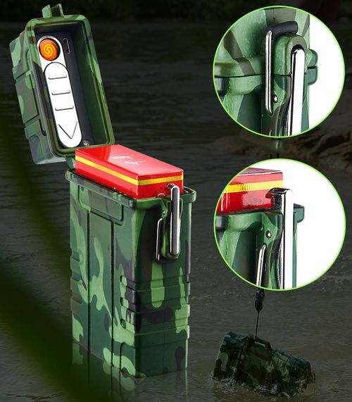Waterproof USB e-cigarette case