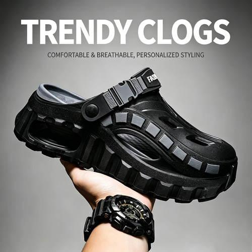 Fashionable thick soled sandals with breathable hollow out design