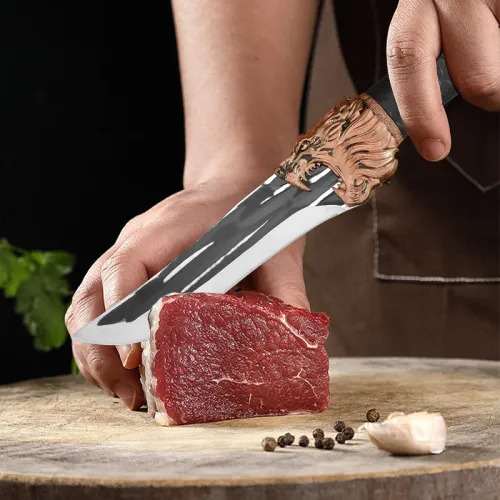 Multi-Purpose Kitchen Knife Stainless Steel Butcher Knife Pastic Handle