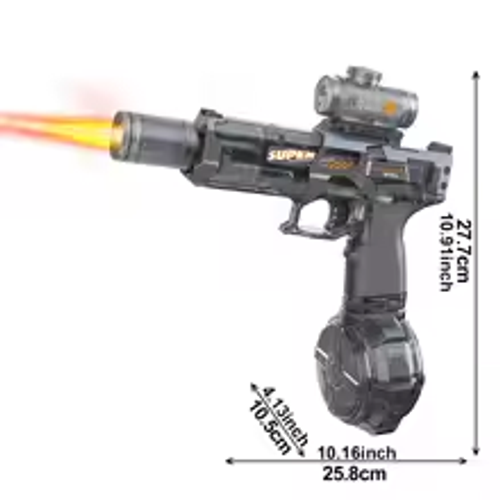 Electric Pulse Water Gun Simulated Flame Sensor Light Fully Automatic Fights Toy Water Pistol Outdoor Beach Toys Adult