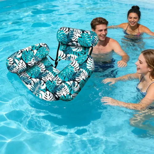 Inflatable swimming pool float ring, float lounge chair, durable, party beach lake play float chair