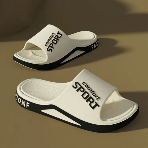 Fashion Men's Sandals Summer EVA Comfortable Anti-Slip Soft Soles House Slippers for Indoor Outdoor Wear Breathable Shower Slide