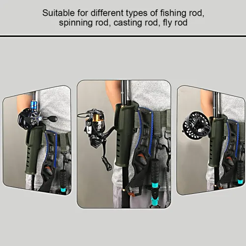 Fishing Waist Belt Rod Holder Adjustable Fishing Wading Belt Rod Holder Wader Fishing Waist Belt Fishing Gear Accessories