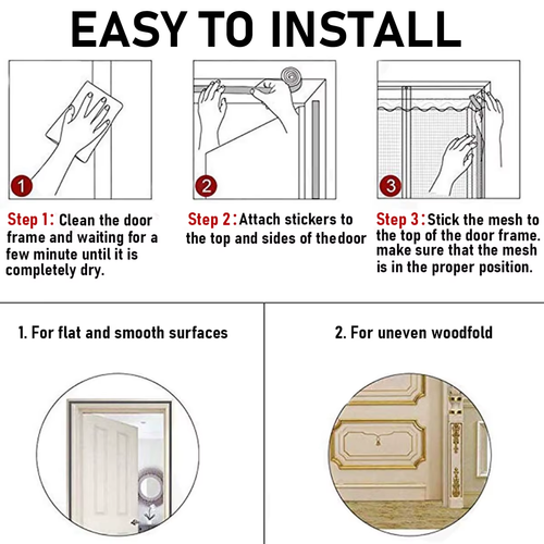 Self-Absorb Magnetic Anti-Mosquito Door Screen