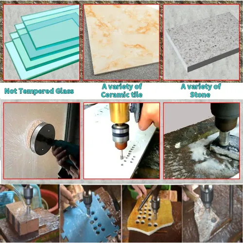 10PCS Diamond Coated Hole Saw Core Drill Bit Tile Marble Glass Ceramic Drill Bit Set 3mm-50mm