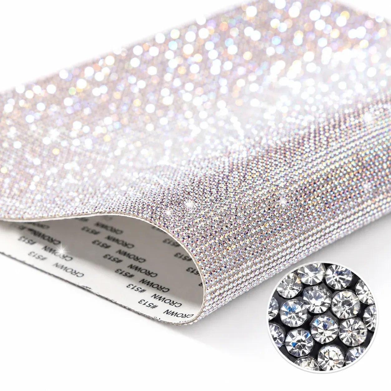 DIY Rhinestone Sticker Tape Self-Adhesive Glitter Crystal Gem Ribbon Trim for Car Shoes Clothes Decor Sparkle Accessory Trim