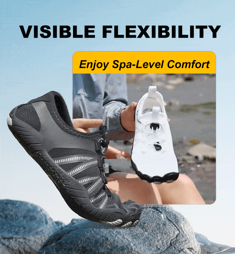 WHITE Five-Toe Quick-Drying, Non-Slip, Breathable, Soft-Soled Shoes