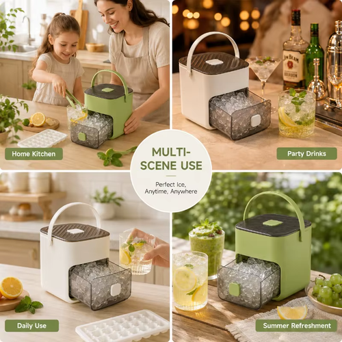 48-Cube Ice Tray (with Storage Bin) – One-Touch Release
