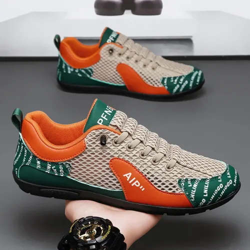 Men's Summer Breathable Mesh Slip-On Driving Shoe Men Mesh Versatile Summer Shoes Men Lightweight Hard-wearing Vulcanized Shoes