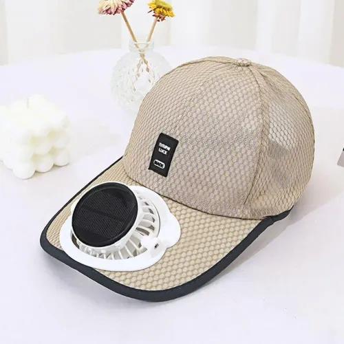 Breathable Sunhat with Solar Fan Sun Block Baseball Hat with Solar Fan USB Charging Fan Outdoor Sunhats Sunscreen Sunshade Hats