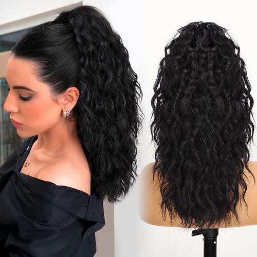 Women's wig curly wave hair extension ponytail hair extension