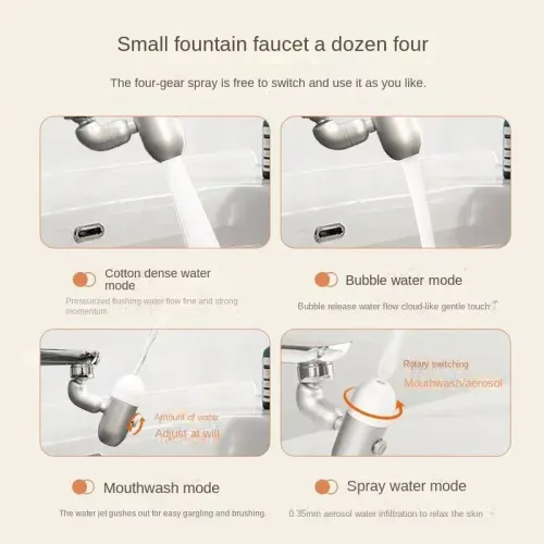 Universal swivel faucet extender Multi-function anti-splash adapter