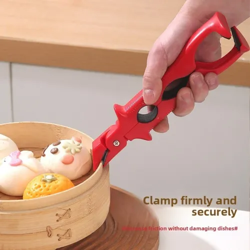 Upgraded three-in-one anti-scald clip, kitchen silicone clamp, non-slip bowl tongs, household plate lifter