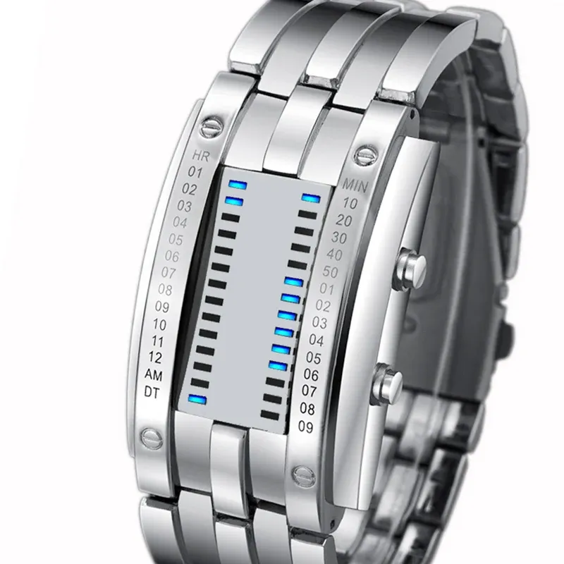 Fashion Men Bracelet Watches Men Sports Watches Men Led Digital Watches Stainless Steel Electronic Watches Men Relogio Masculino