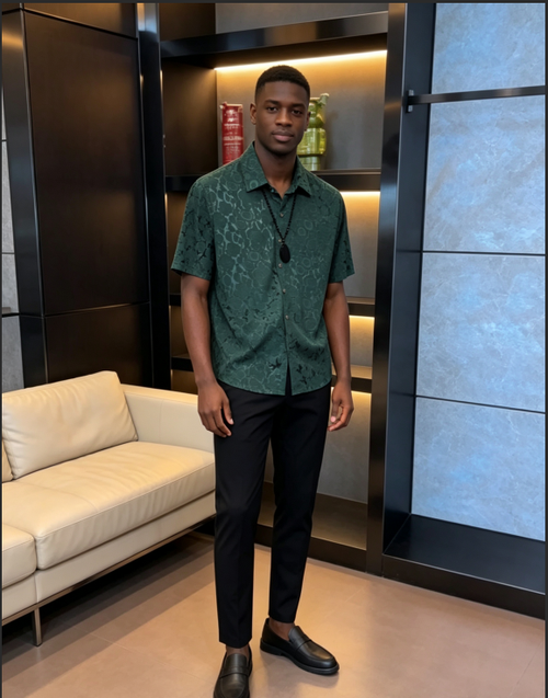 Elegant Men Button Up Shirt
