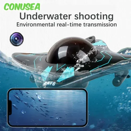 6CH remote-controlled submarine with camera, underwater remote-controlled boat, WiFi FPV, wireless control toy
