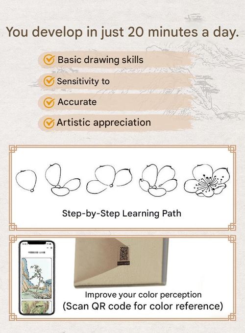 Chinese painting white character copy album