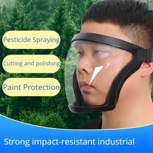 High-Transparency Black Protective Face Shield - Dust  Splash Proof, Suitable for Sports, Cycling, Grinding, Weeding  Mowing