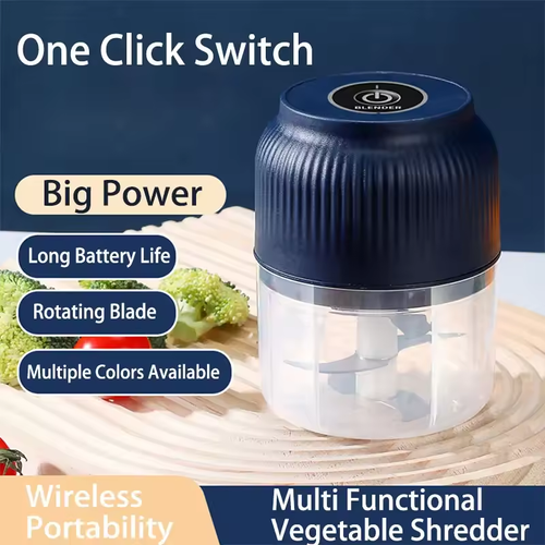 300ml Mini Wireless USB Rechargeable Electric Vegetable Chopper Garlic Crusher Food Chopper for Kitchen Gadgets for Garlic