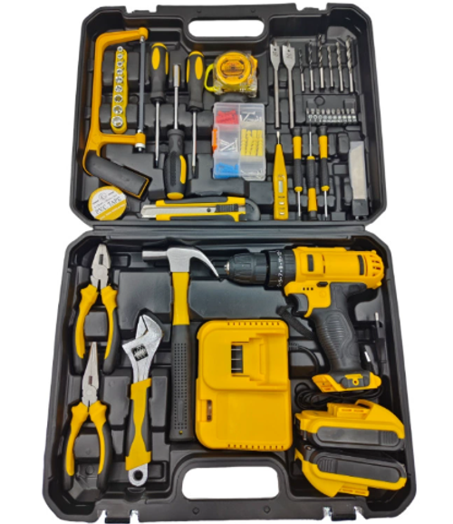 Electric Drilling Machine Tools Multi-functional Impact Drill Screwdriver Household Hardware Tool Set