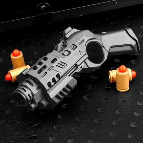 Nylon Spray Gun Fired Ejected Soft Pistol Spinner Multi Playability Decompression Ratchet Flip Push Slider Toy