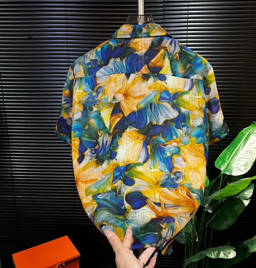 Polished Men's Colorful Floral Button Up
