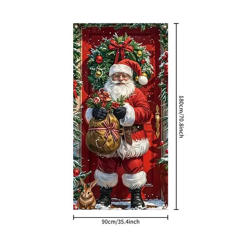 Santa Claus Party Decoration Banner Door Banner