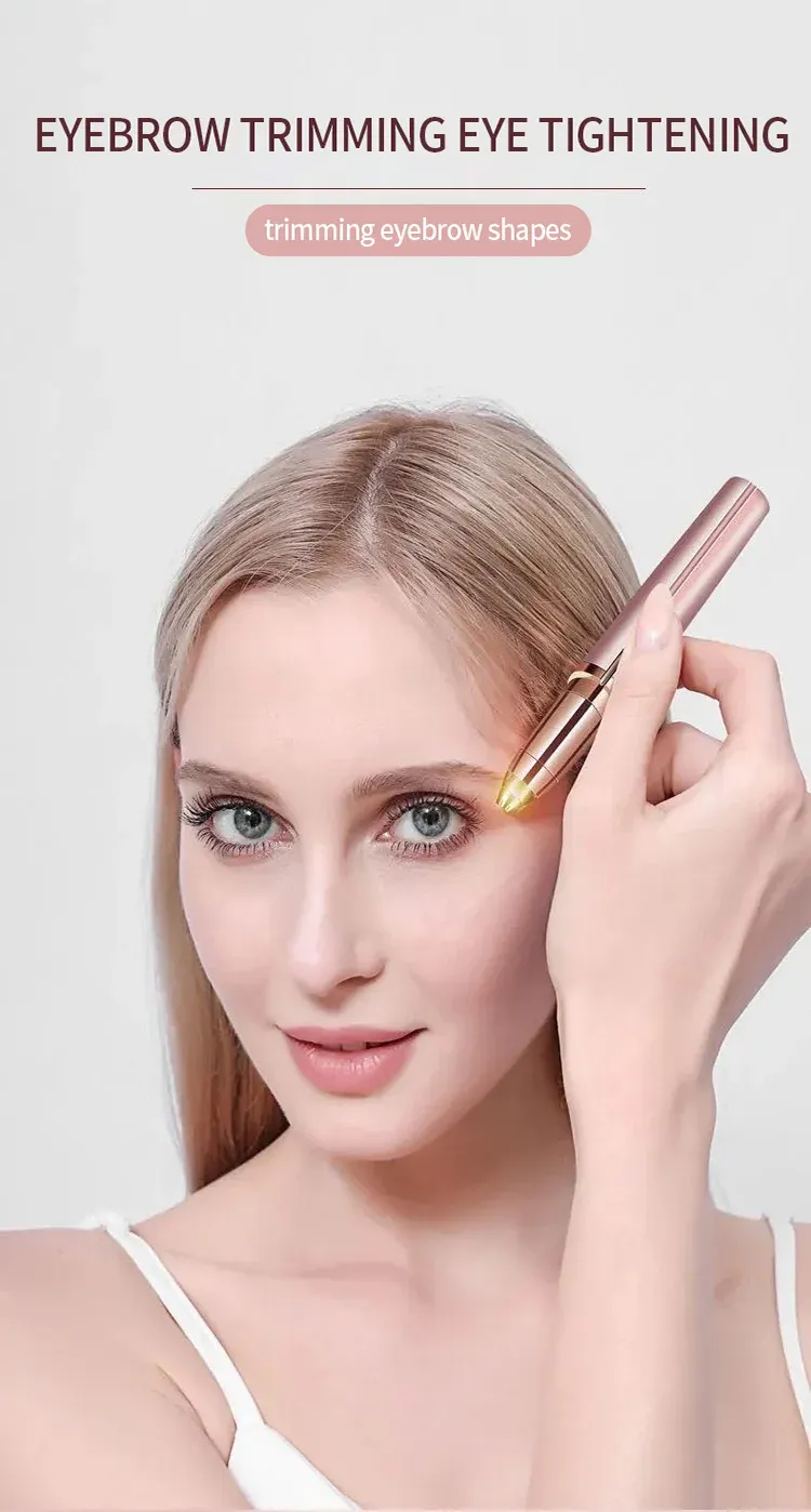 2026 New Electric Eyebrow Trimmer Pen Automatic Hair Removal Razor for Women Men Facial Shaver Beauty Tool Epilator