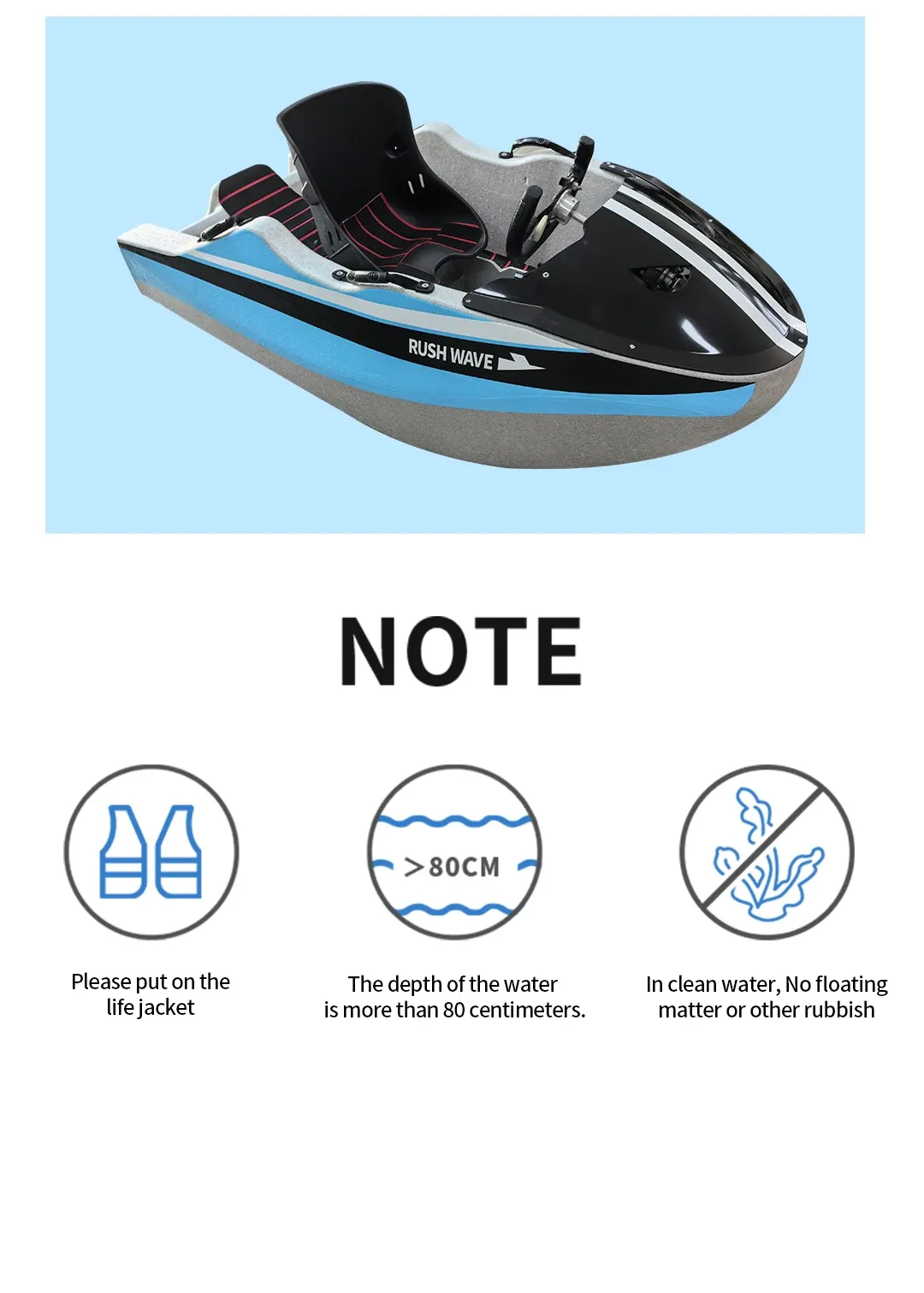 Luxury Electric Jet Boat For Water Sports Electric Fishing Boat Sea Jet Kart