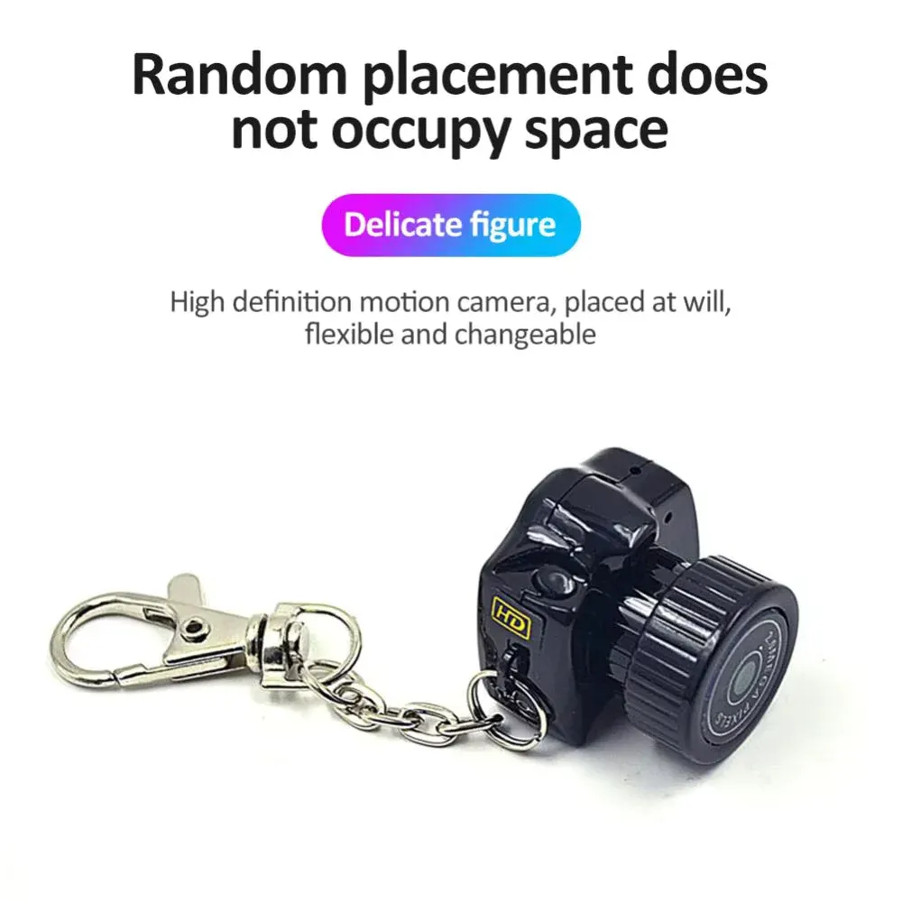 Y2000 Mini Camera Small Sport DV DVR Keychain Micro Video Camcorder Security HD Cam Video Audio Recorder Support up to 32GB