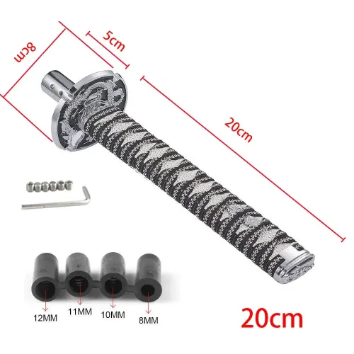Universal Car Shift Knob, Katana Samurai Sword Metal Weighted Shifter 150mm 200mm 250mm, Fits Most Car Accessories