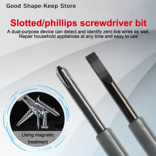 （Two items are included）Electrician Screwdriver with Built-in Non-contact Induction Power Tester 2 in 1 Multi-function Tool for Quick Electrical Test