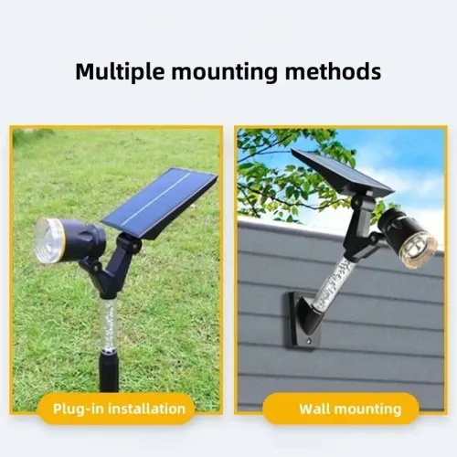 LED Solar Lawn Lamp Outdoor Waterproof Sunlight Lights Courtyard Lawn Path Balcony Fence Garden Deco Solar Powered Spotlights