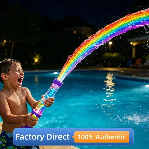 Glowing Rainbow LED Water Blaster Outdoor Firework Water Gun Glowing Rainbow Water Blaster Light-Up Splash Blasters Gun