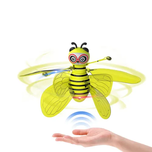 Little Bee Flying Vehicle Aircraft Gesture Sensing Vehicle Flying Helicopter Lights Children's Toys Birthday Gift Christmas